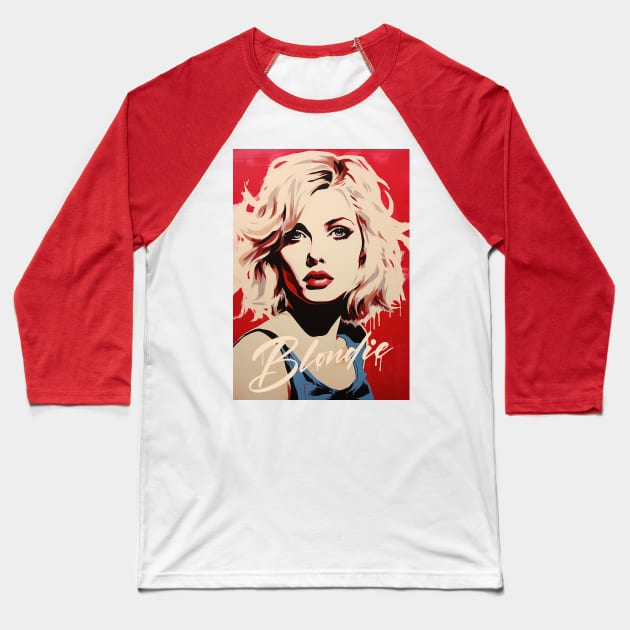 Blondie Pop Art Baseball T-Shirt by 2ToastDesign